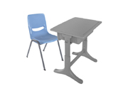 单人课桌椅CG-SE01_办公家具_单人课桌椅_学校家具