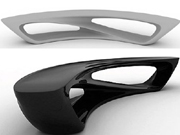 Amanda Levete流线型休闲凳Driftbench-A_办公家具_凳子_现代经典休闲椅