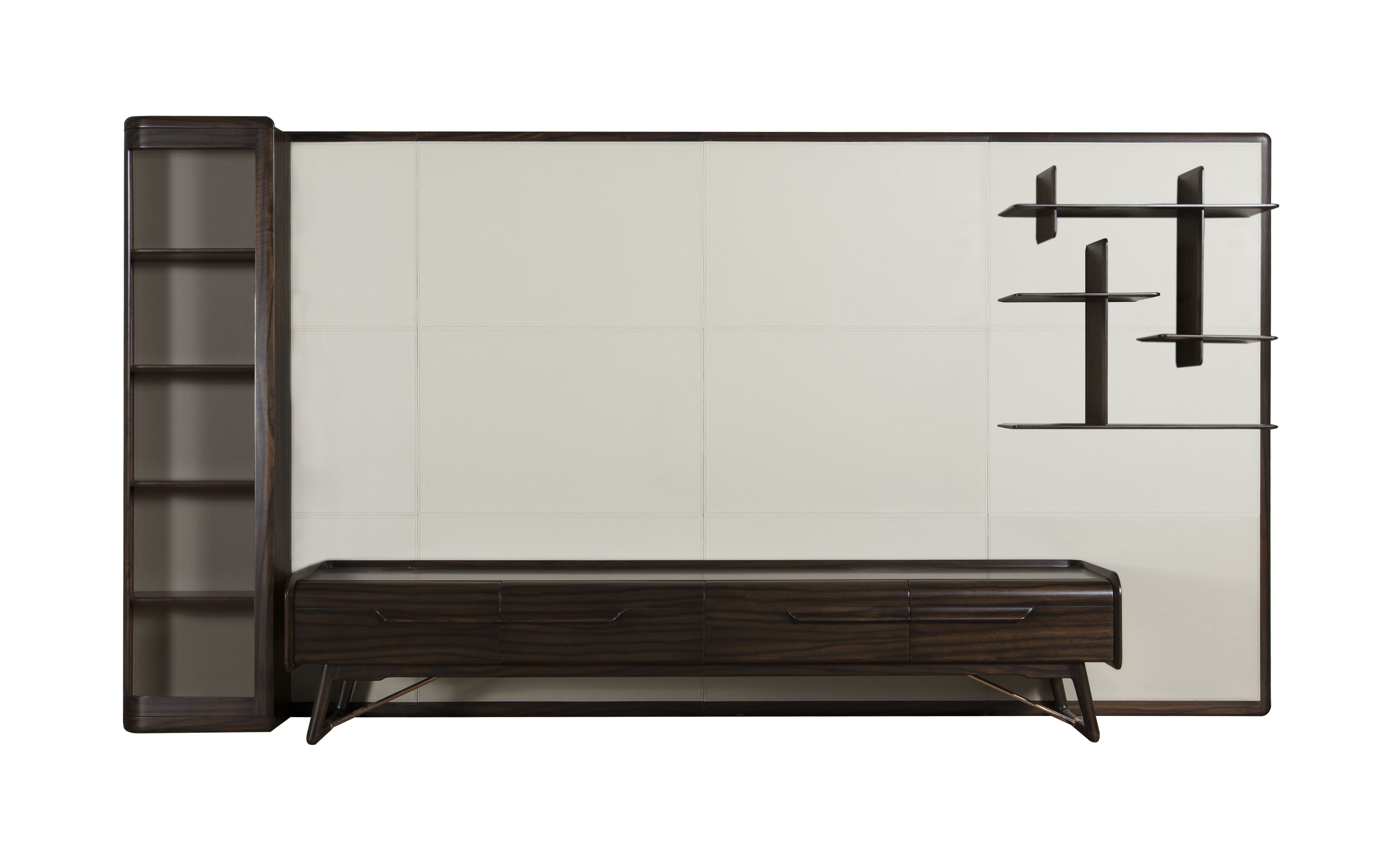 [文件柜|实木文件柜|办公家具|（中国）科技公司家具|觅上-组合电视柜背景柜]