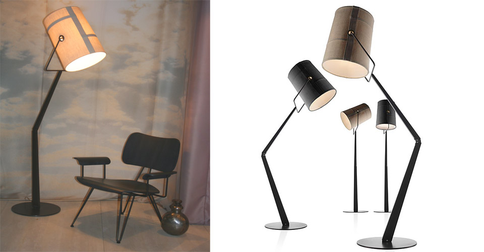 现代经典灯饰|落地灯|办公家具|复制版 foscarini Fork floor lamp 布艺落地灯