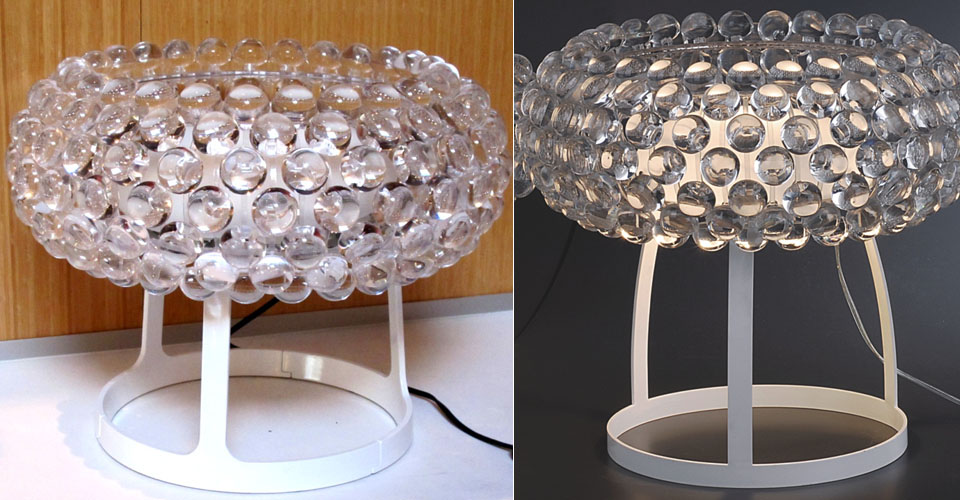 现代经典灯饰|台灯|办公家具|FOSCARINI Caboche 压克力水晶质感卡波球台灯