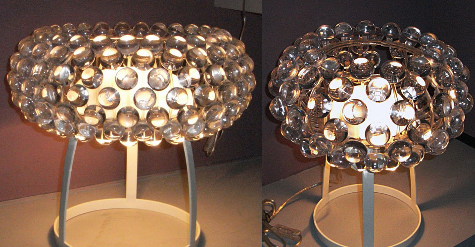现代经典灯饰|台灯|办公家具|FOSCARINI Caboche 压克力水晶质感卡波球台灯