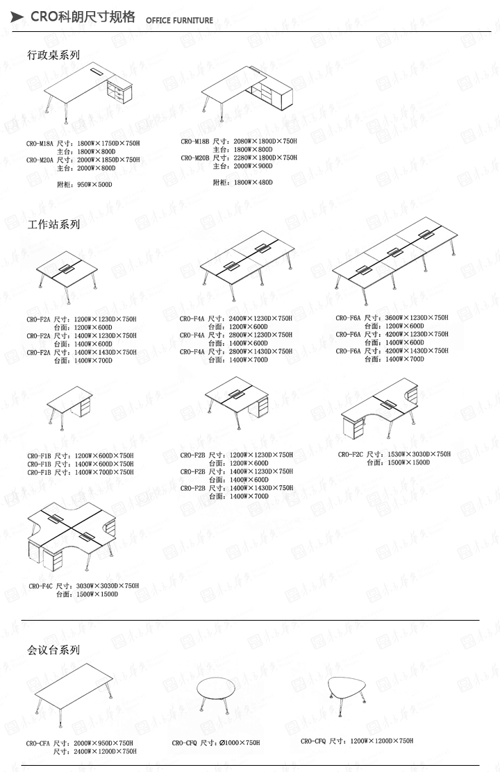 系统办公家具|Cro|办公家具|Cro科朗|现代简洁办公桌，职员桌，办公卡位，办公屏风